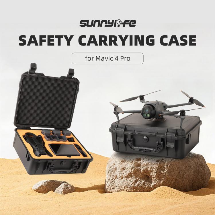 For DJI Mavic 4 Pro Sunnylife Safety Carrying Case Hard Travel Case Large Capacity Waterproof Shock-proof Box(Black) - free shipping - PMC TechLife - Order now!