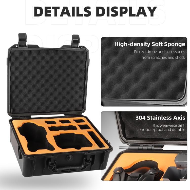 For DJI Mavic 4 Pro Sunnylife Safety Carrying Case Hard Travel Case Large Capacity Waterproof Shock-proof Box(Black) - free shipping - PMC TechLife - Order now!
