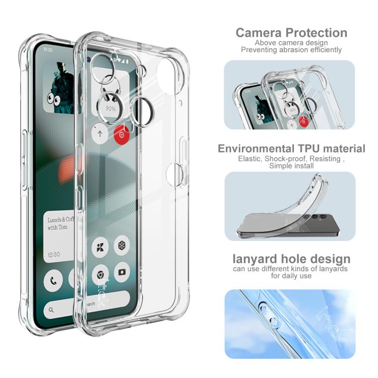For Nothing Phone 3 imak Shockproof Airbag TPU Phone Case(Transparent) - free shipping - PMC TechLife - Order now!