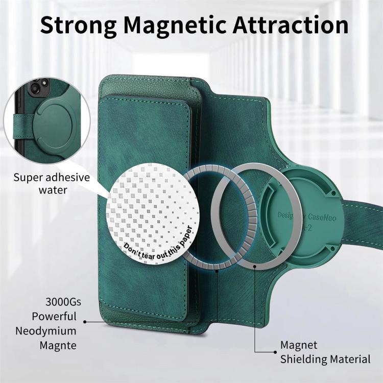 For Honor 400 Global 156.5mm CaseNeo MagSafe RFID Anti-theft Zipper Wallet Retro Leather Phone Case(Green) - free shipping - PMC TechLife - Order now!