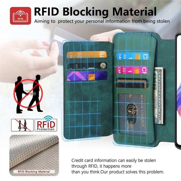 For Honor 400 Global 156.5mm CaseNeo MagSafe RFID Anti-theft Zipper Wallet Retro Leather Phone Case(Green) - free shipping - PMC TechLife - Order now!