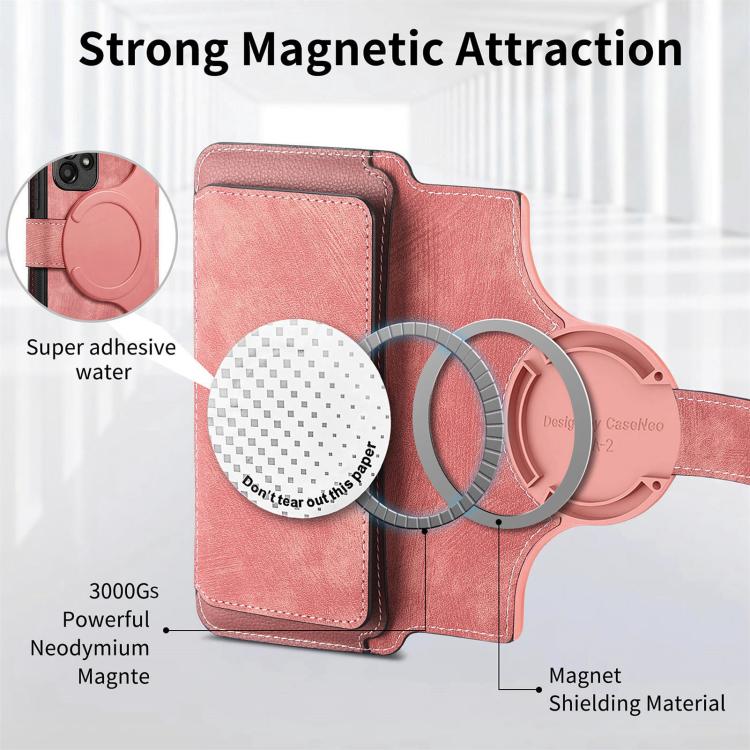For Honor 400 Global 156.5mm CaseNeo MagSafe RFID Anti-theft Zipper Wallet Retro Leather Phone Case(Pink) - free shipping - PMC TechLife - Order now!