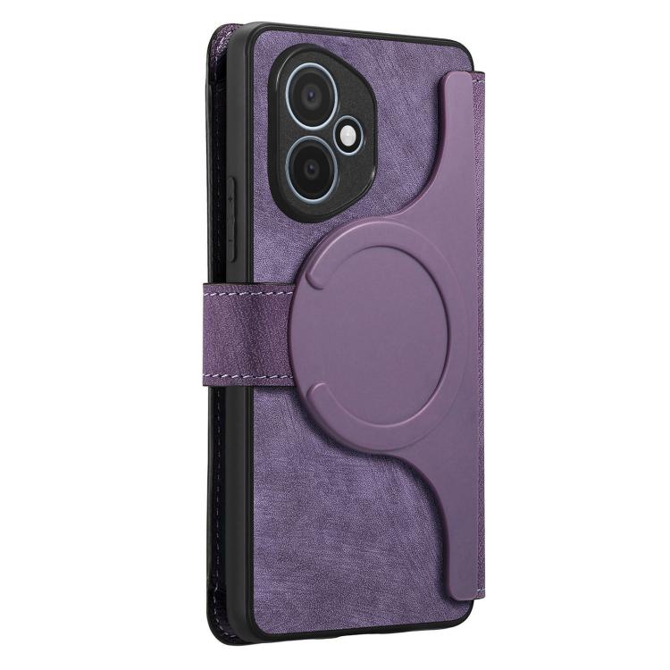 For Honor 400 Global 156.5mm CaseNeo MagSafe RFID Anti-theft Zipper Wallet Retro Leather Phone Case(Purple) - free shipping - PMC TechLife - Order now!