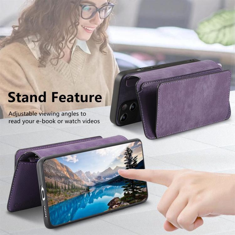 For Honor 400 Global 156.5mm CaseNeo MagSafe RFID Anti-theft Zipper Wallet Retro Leather Phone Case(Purple) - free shipping - PMC TechLife - Order now!