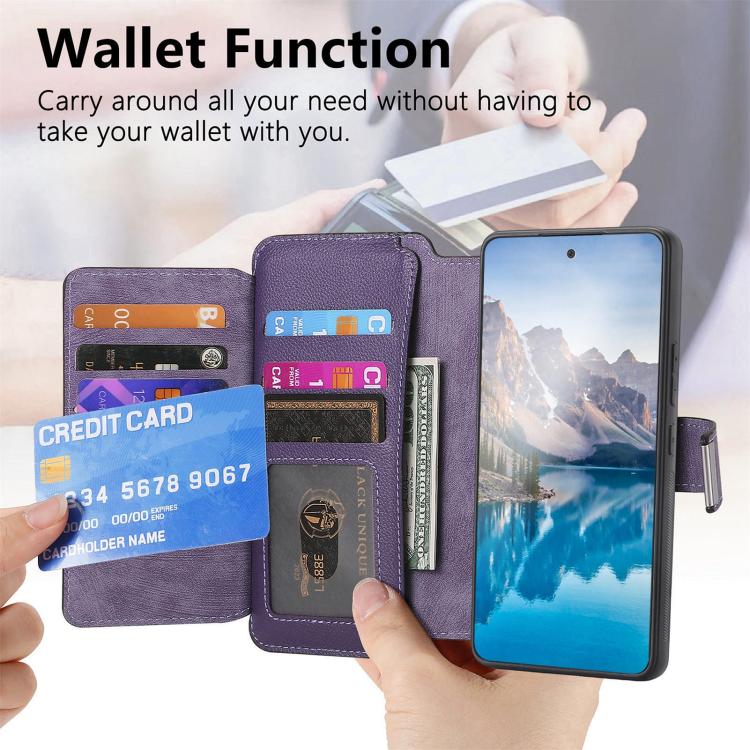 For Honor 400 Global 156.5mm CaseNeo MagSafe RFID Anti-theft Zipper Wallet Retro Leather Phone Case(Purple) - free shipping - PMC TechLife - Order now!