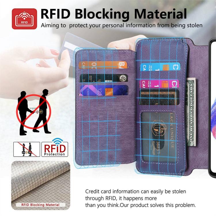 For Honor 400 Global 156.5mm CaseNeo MagSafe RFID Anti-theft Zipper Wallet Retro Leather Phone Case(Purple) - free shipping - PMC TechLife - Order now!