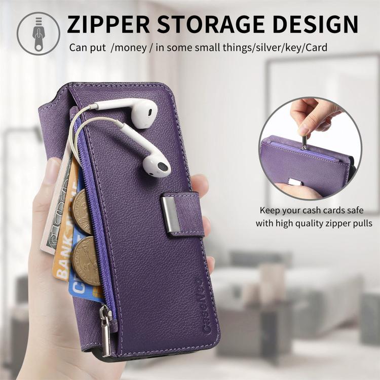 For Honor 400 Global 156.5mm CaseNeo MagSafe RFID Anti-theft Zipper Wallet Retro Leather Phone Case(Purple) - free shipping - PMC TechLife - Order now!