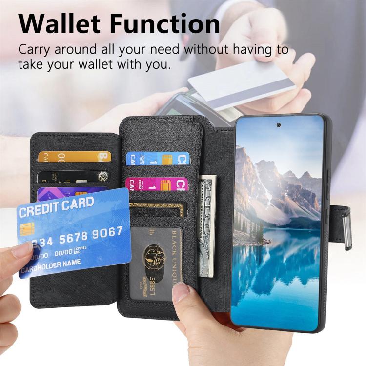 For Honor 400 Pro Global 160.8mm CaseNeo MagSafe RFID Anti-theft Zipper Wallet Retro Leather Phone Case(Black) - free shipping - PMC TechLife - Order now!