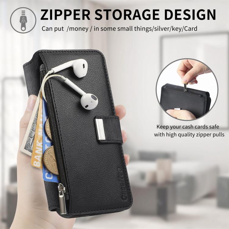 For Honor 400 Pro Global 160.8mm CaseNeo MagSafe RFID Anti-theft Zipper Wallet Retro Leather Phone Case(Black) - free shipping - PMC TechLife - Order now!