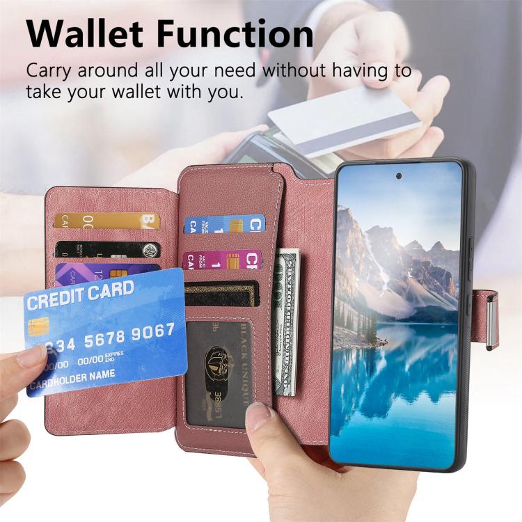For Honor 400 Pro Global 160.8mm CaseNeo MagSafe RFID Anti-theft Zipper Wallet Retro Leather Phone Case(Pink) - free shipping - PMC TechLife - Order now!