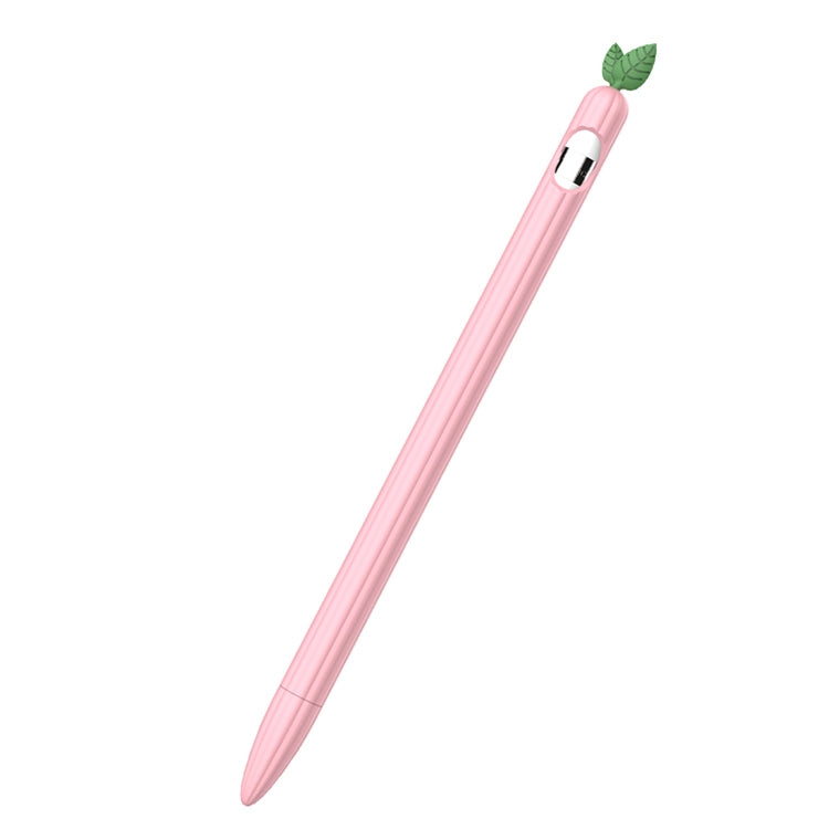 For Apple Pencil 1 Contrasting Color Mint Leaf Silicone Non-slip Protective Cover(Pink) - Pencil Accessories by PMC Jewellery | Online Shopping South Africa | PMC Jewellery | Buy Now Pay Later Mobicred