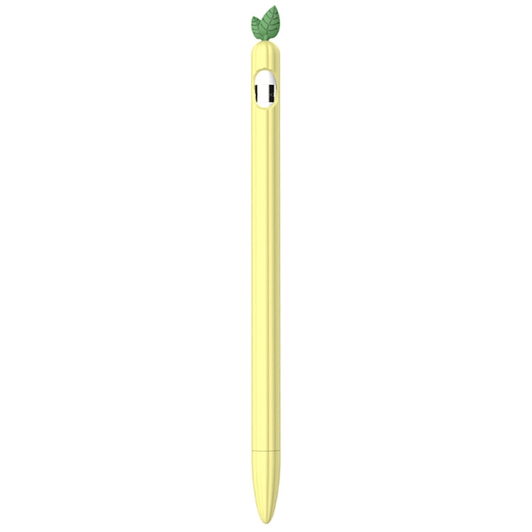 For Apple Pencil 1 Contrasting Color Mint Leaf Silicone Non-slip Protective Cover(Yellow) - Pencil Accessories by PMC Jewellery | Online Shopping South Africa | PMC Jewellery | Buy Now Pay Later Mobicred
