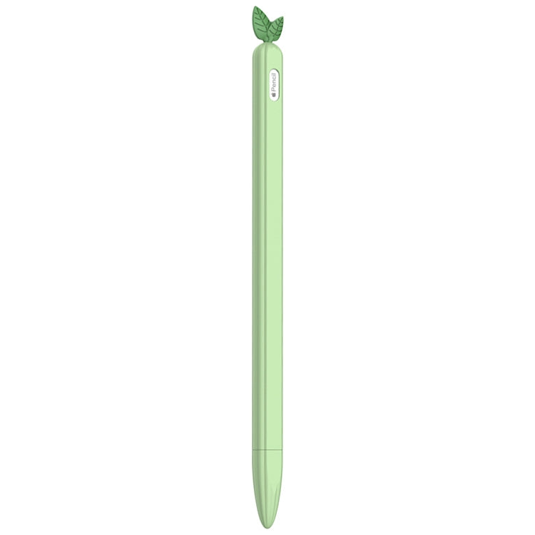 For Apple Pencil 2 Contrasting Color Mint Leaf Silicone Non-slip Protective Cover(Green) - Pencil Accessories by PMC Jewellery | Online Shopping South Africa | PMC Jewellery | Buy Now Pay Later Mobicred