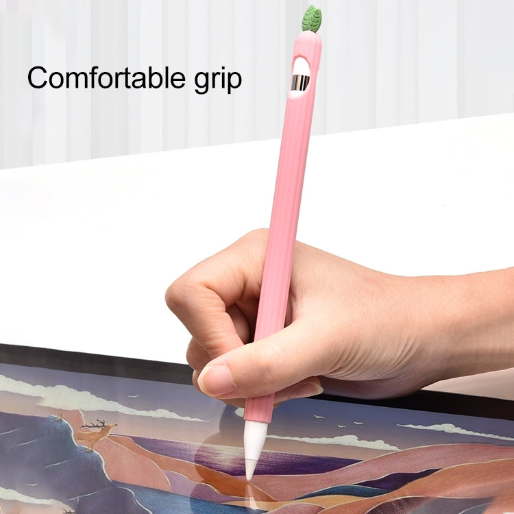 For Apple Pencil 2 Contrasting Color Mint Leaf Silicone Non-slip Protective Cover(Pink) - Pencil Accessories by PMC Jewellery | Online Shopping South Africa | PMC Jewellery | Buy Now Pay Later Mobicred