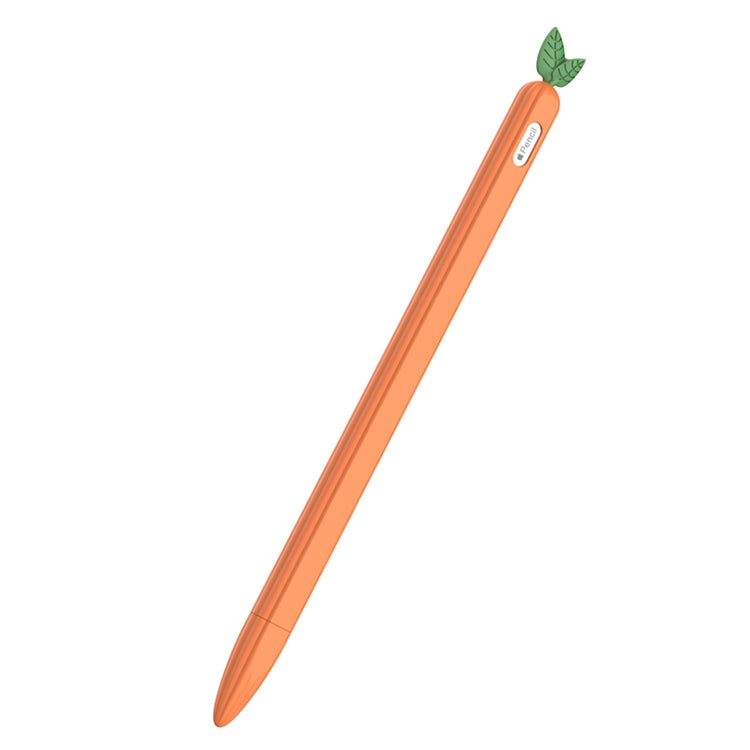 For Apple Pencil 2 Contrasting Color Mint Leaf Silicone Non-slip Protective Cover(Orange) - Pencil Accessories by PMC Jewellery | Online Shopping South Africa | PMC Jewellery | Buy Now Pay Later Mobicred