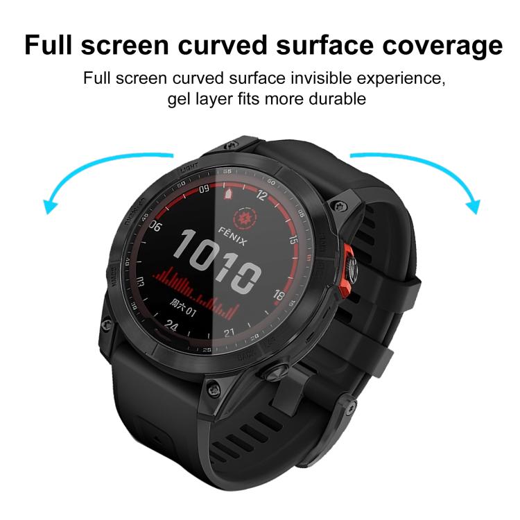For Garmin Fenix 7 2pcs xDfind Curved 3D Composite Material Soft Film Screen Protector - free shipping - PMC TechLife - Order now!