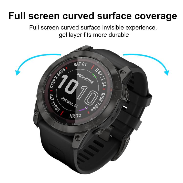 For Garmin Fenix 7X 2pcs xDfind Curved 3D Composite Material Soft Film Screen Protector - free shipping - PMC TechLife - Order now!