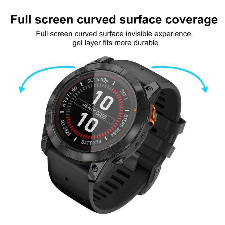 For Garmin Fenix 7X Pro 2pcs xDfind Curved 3D Composite Material Soft Film Screen Protector - free shipping - PMC TechLife - Order now!
