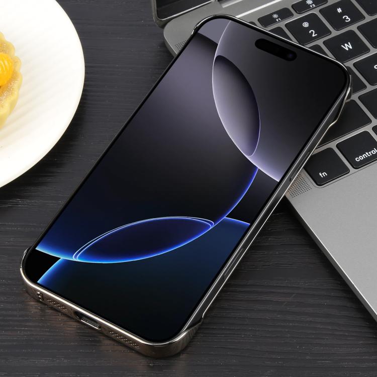 For iPhone 16e Electroplating Frameless Frosted Anti-Glare PC MagSafe Phone Case(Desert Gold) - free shipping - PMC TechLife - Order now!