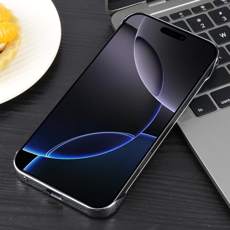 For iPhone 16e Electroplating Frameless Frosted Anti-Glare PC MagSafe Phone Case(Silver White) - free shipping - PMC TechLife - Order now!