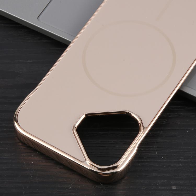 For iPhone 16 Plus Electroplating Frameless Frosted Anti-Glare PC MagSafe Phone Case(Desert Gold) - free shipping - PMC TechLife - Order now!