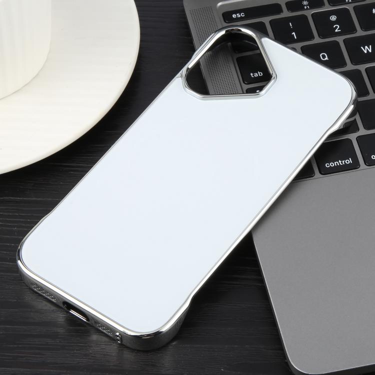 For iPhone 16 Plus Electroplating Frameless Frosted Anti-Glare PC MagSafe Phone Case(Silver White) - free shipping - PMC TechLife - Order now!