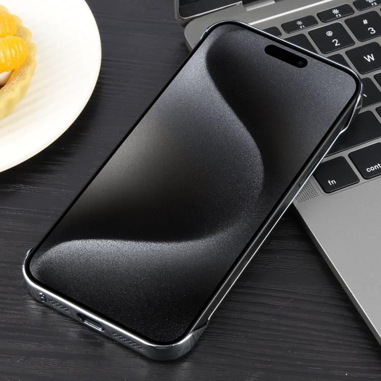 For iPhone 15 Pro Electroplating Frameless Frosted Anti-Glare PC MagSafe Phone Case(Silver White) - free shipping - PMC TechLife - Order now!