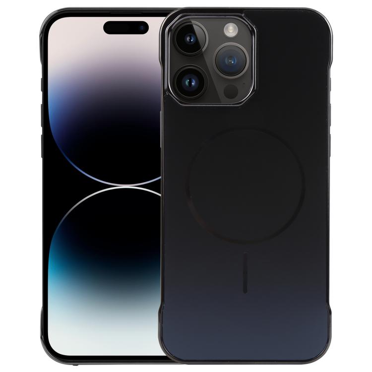 For iPhone 14 Pro Max Electroplating Frameless Frosted Anti-Glare PC MagSafe Phone Case(Black) - free shipping - PMC TechLife - Order now!