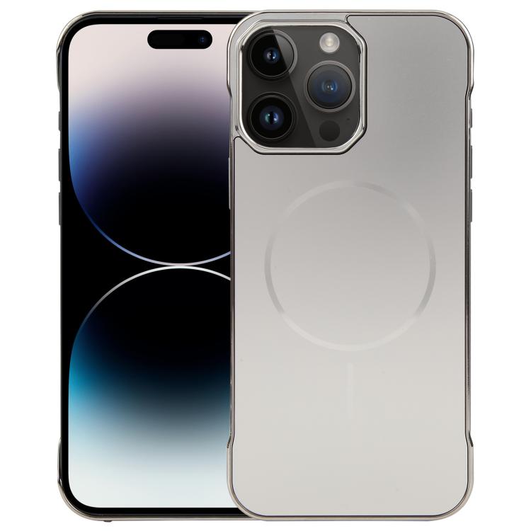 For iPhone 14 Pro Max Electroplating Frameless Frosted Anti-Glare PC MagSafe Phone Case(Titanium Gray) - free shipping - PMC TechLife - Order now!