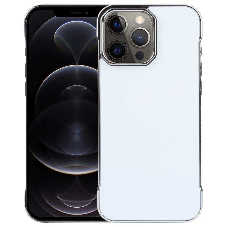 For iPhone 13 Pro Max / 12 Pro Max Electroplating Frameless Frosted Anti-Glare PC MagSafe Phone Case(Silver White) - free shipping - PMC TechLife - Order now!
