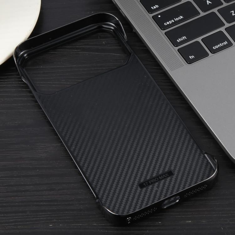 For iPhone 17 Pro Max Electroplating Frameless Frosted Anti-Glare PC MagSafe Phone Case(Black) - free shipping - PMC TechLife - Order now!