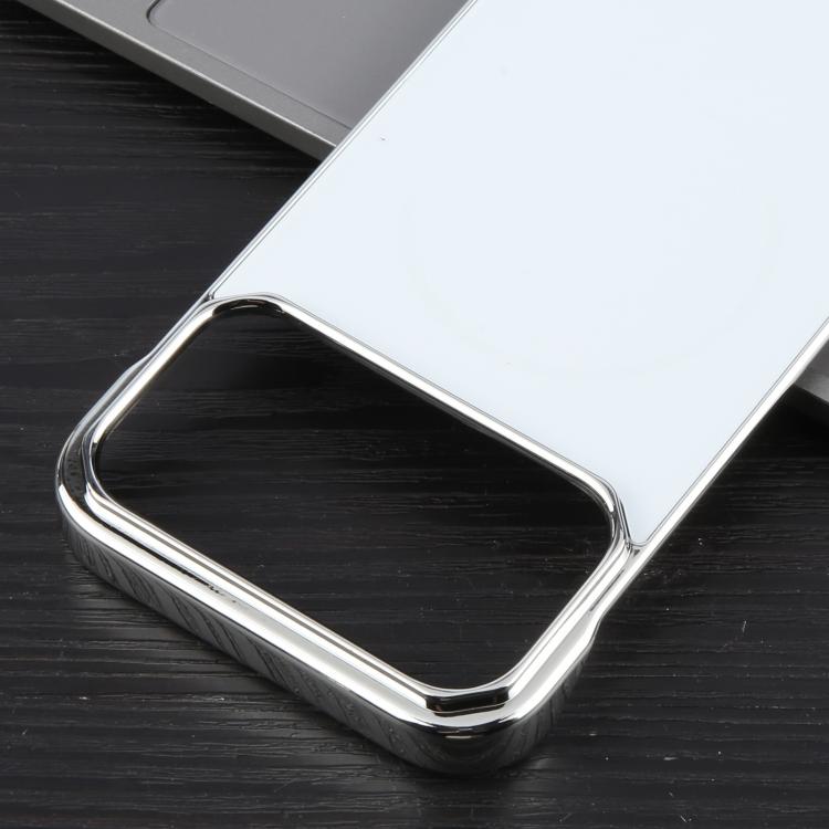 For iPhone 17 Pro Max Electroplating Frameless Frosted Anti-Glare PC MagSafe Phone Case(Silver White) - free shipping - PMC TechLife - Order now!