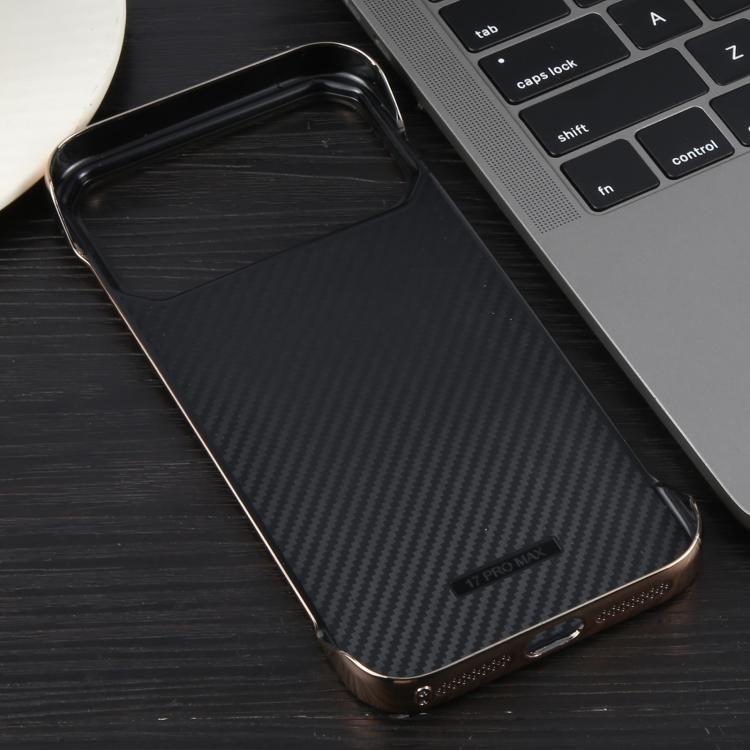 For iPhone 17 Pro Electroplating Frameless Frosted Anti-Glare PC MagSafe Phone Case(Desert Gold) - free shipping - PMC TechLife - Order now!