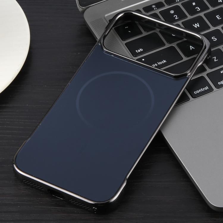 For iPhone 17 Pro Electroplating Frameless Frosted Anti-Glare PC MagSafe Phone Case(Black) - free shipping - PMC TechLife - Order now!