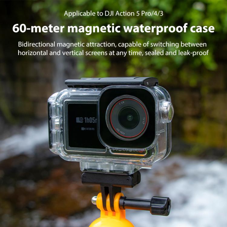 For DJI Osmo Action 5 Pro Magnetic 60m Waterproof Case Diving Case + Gift Kit - free shipping - PMC TechLife - Order now!