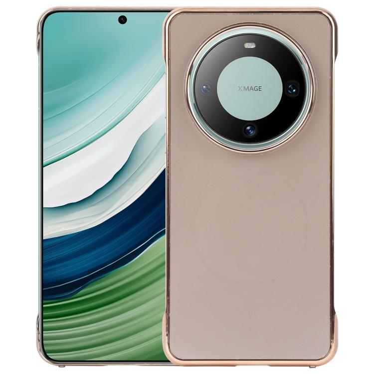 For Huawei Mate 60 Electroplating Frameless Frosted Anti-Glare PC MagSafe Phone Case(Desert Gold) - free shipping - PMC TechLife - Order now!