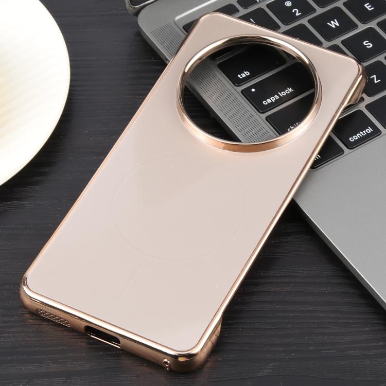 For Huawei Mate 70 Pro Electroplating Frameless Frosted Anti-Glare PC MagSafe Phone Case(Desert Gold) - free shipping - PMC TechLife - Order now!