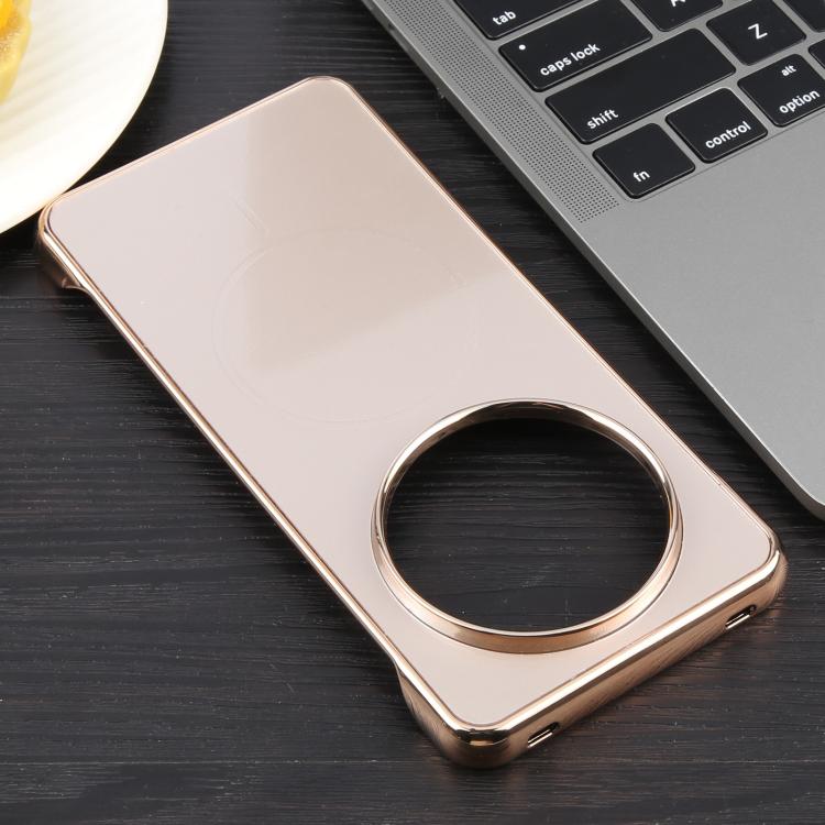 For Huawei Mate 70 Pro Electroplating Frameless Frosted Anti-Glare PC MagSafe Phone Case(Desert Gold) - free shipping - PMC TechLife - Order now!