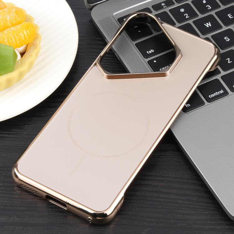 For Huawei Pura 70 Electroplating Frameless Frosted Anti-Glare PC MagSafe Phone Case(Desert Gold) - free shipping - PMC TechLife - Order now!