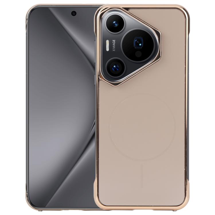 For Huawei Pura 70 Pro / 70 Pro+ Electroplating Frameless Frosted Anti-Glare PC MagSafe Phone Case(Desert Gold) - free shipping - PMC TechLife - Order now!
