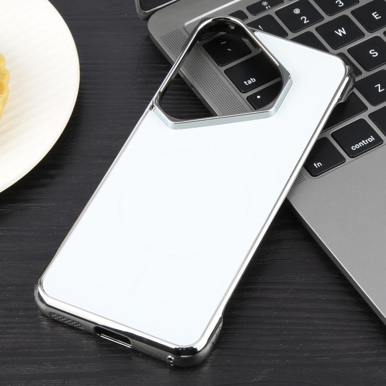 For Huawei Pura 70 Pro / 70 Pro+ Electroplating Frameless Frosted Anti-Glare PC MagSafe Phone Case(Silver White) - free shipping - PMC TechLife - Order now!