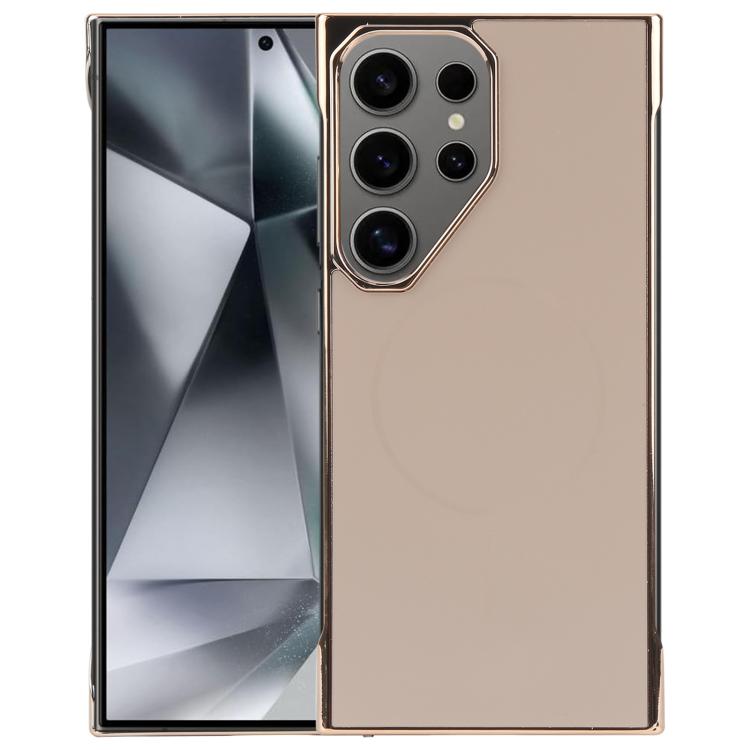 For Samsung Galaxy S25 Ultra 5G Electroplating Frameless Frosted Anti-Glare PC MagSafe Phone Case(Desert Gold) - free shipping - PMC TechLife - Order now!