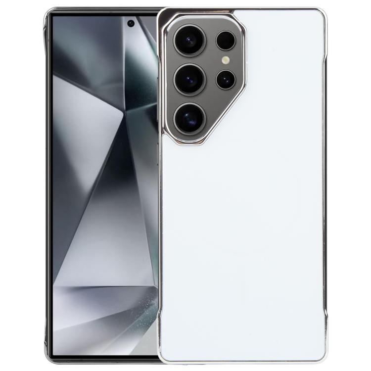 For Samsung Galaxy S25 Ultra 5G Electroplating Frameless Frosted Anti-Glare PC MagSafe Phone Case(Silver White) - free shipping - PMC TechLife - Order now!