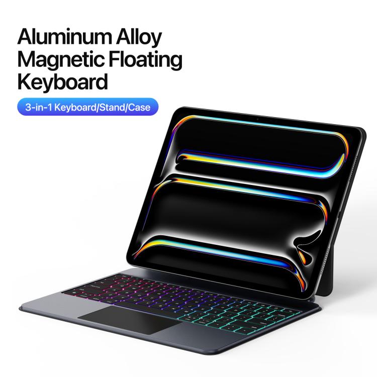 For iPad Pro 13 2024 DUX DUCIS MK Pro Series Floating Magnetic Keyboard Tablet Leather Case(Black) - free shipping - PMC TechLife - Order now!