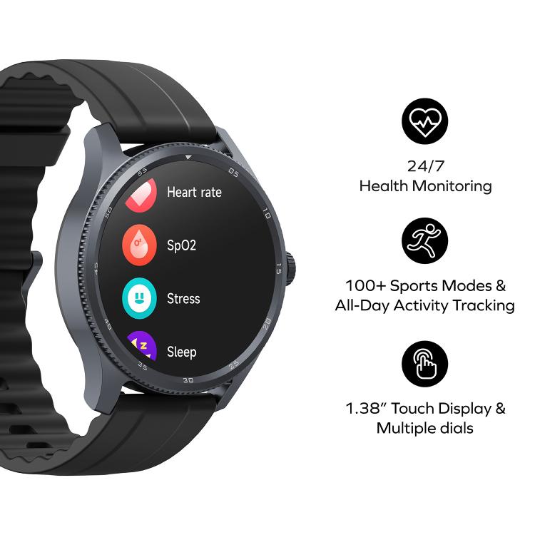 MOMAX SW2S 1.38 inch Screen IP68 Waterproof Smart Sports Watch(Black) - free shipping - PMC TechLife - Order now!