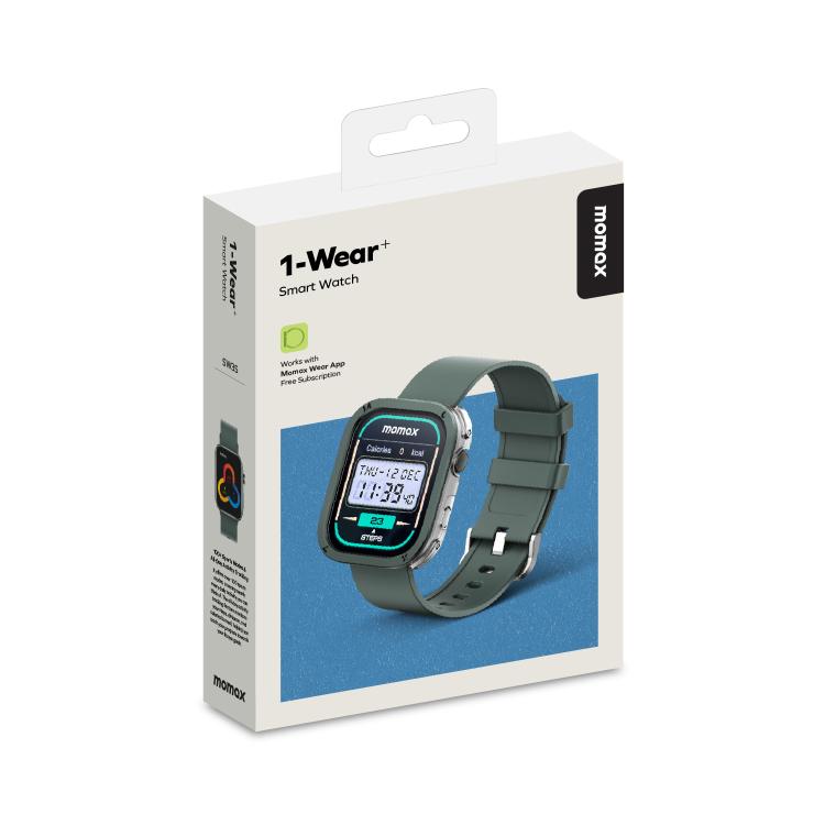 MOMAX SW3S 1.99 inch Screen 3ATM Waterproof Smart Sports Watch(Green) - free shipping - PMC TechLife - Order now!