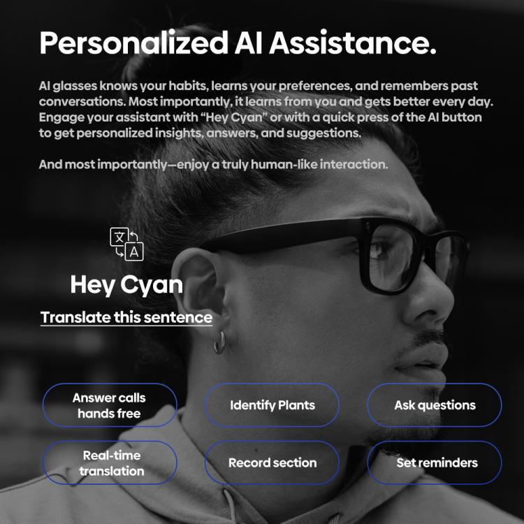 Zeblaze Eyewear AI Shooting Glasses Open-ear Audio AI Assistance(Transparent Lenses) - free shipping - PMC TechLife - Order now!