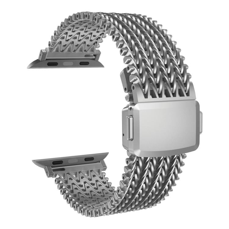 For Apple Watch 46mm / 49mm / 45mm / 44mm Mesh Magnetic Stainless Steel Watch Band(Grey) - free shipping - PMC TechLife - Order now!