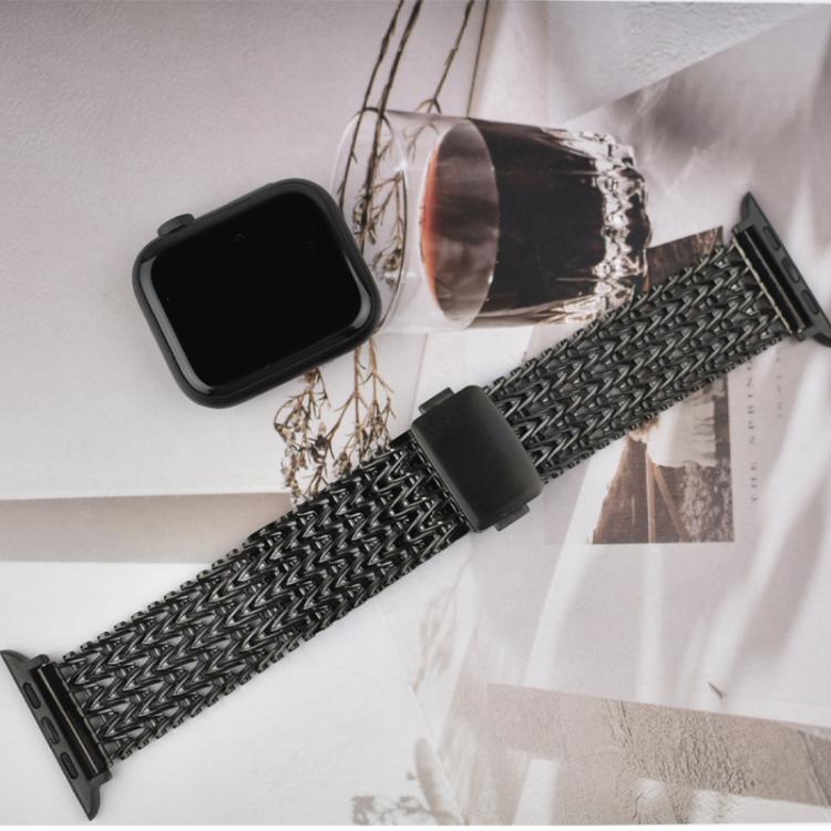 For Apple Watch 42mm / 41mm / 40mm / 38mm Mesh Magnetic Stainless Steel Watch Band(Blue) - free shipping - PMC TechLife - Order now!
