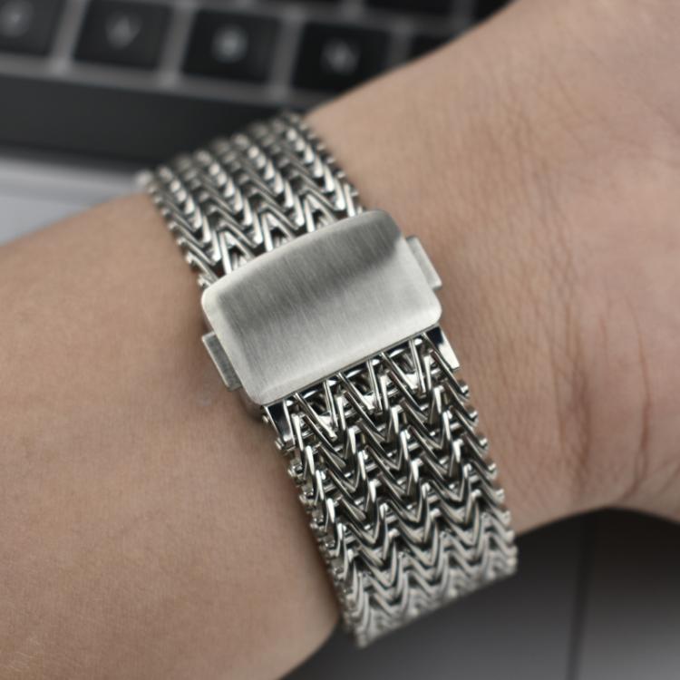 For Apple Watch 46mm / 49mm / 45mm / 44mm Mesh Magnetic Stainless Steel Watch Band(Gold) - free shipping - PMC TechLife - Order now!